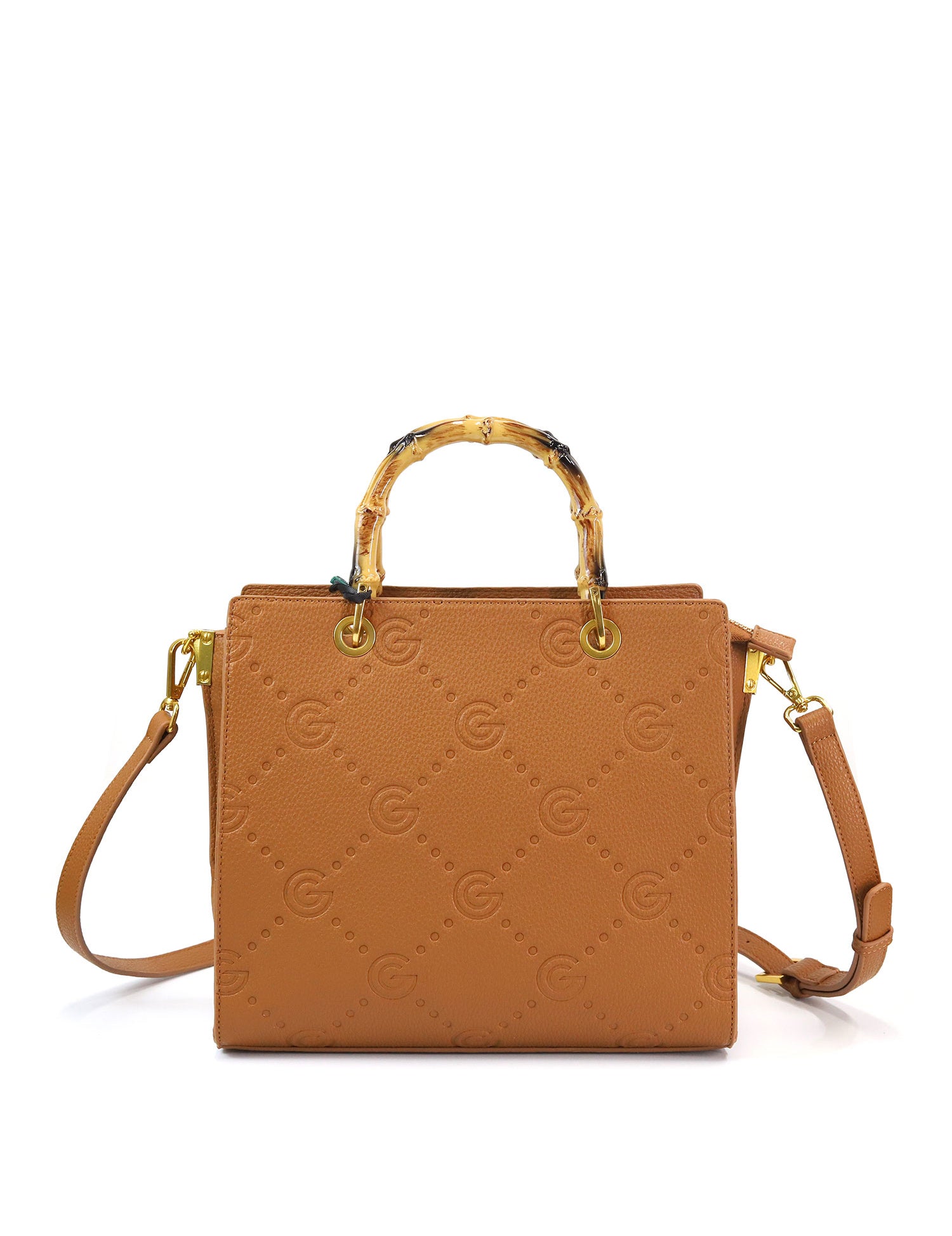 Borsa a mano da donna 100% pelle vegana PU GGB019CGN Gabriella G Firenze