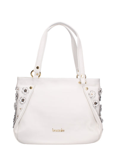 Amaranta Ultra Borsa a spalla da donna 100% pelle B17241-BIANCO
