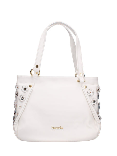 Amaranta Ultra Borsa a spalla da donna 100% pelle B17241-BIANCO