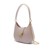 Borsa a spalla da donna 100% Pvc FLAT NEW YORK-NUDE + OFF GOLD Marc Ellis