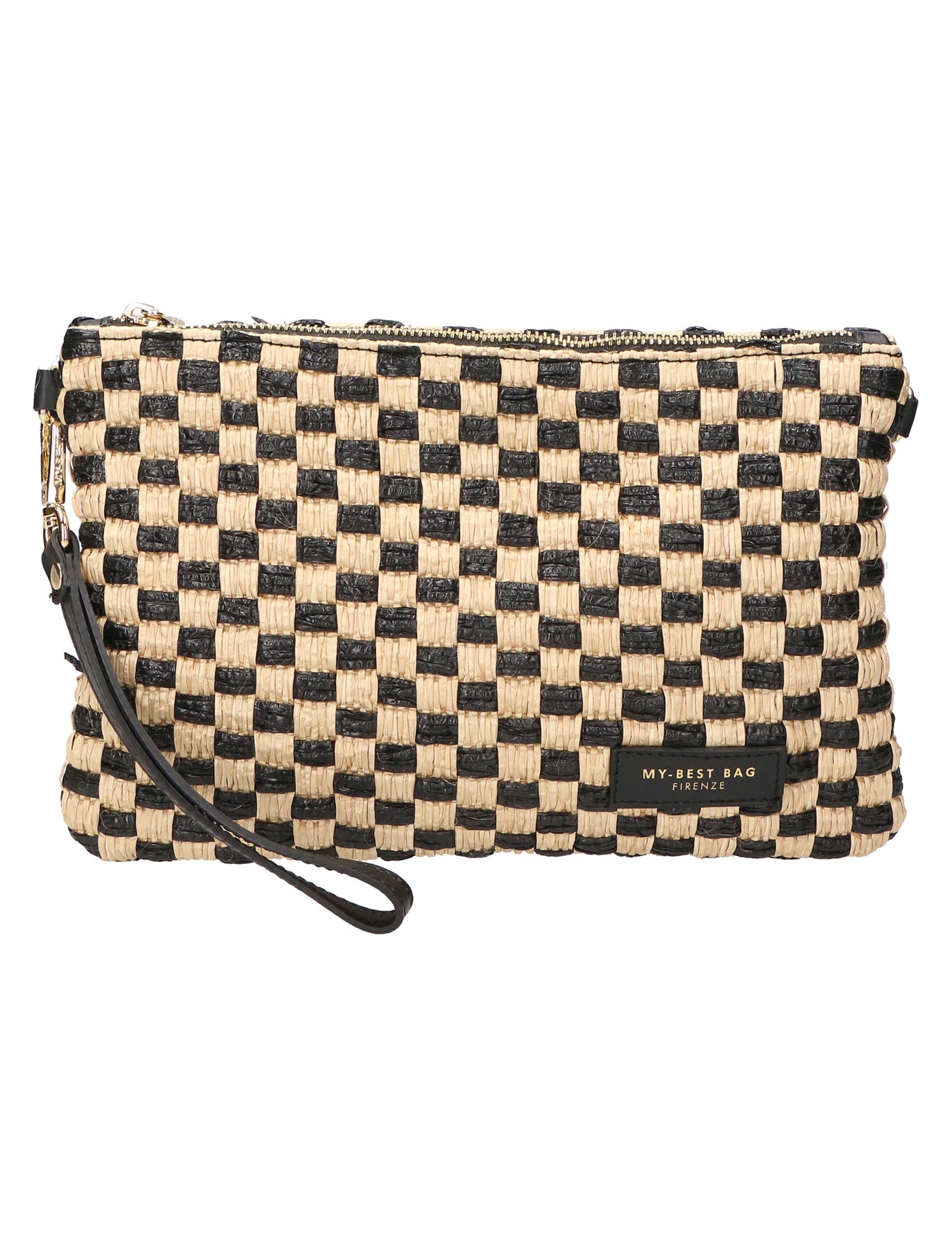 Pochette da donna in paglia Made in Italy MYB-05375-SS-CHECK My Best Bag