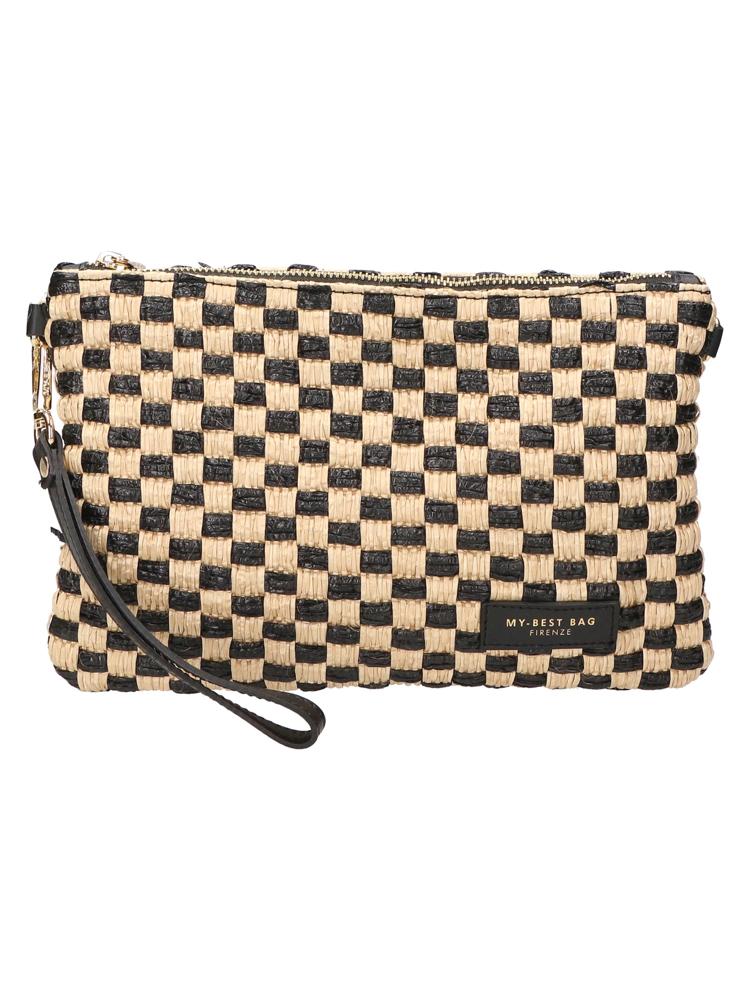 Pochette da donna in paglia Made in Italy MYB-05375-SS-CHECK My Best Bag