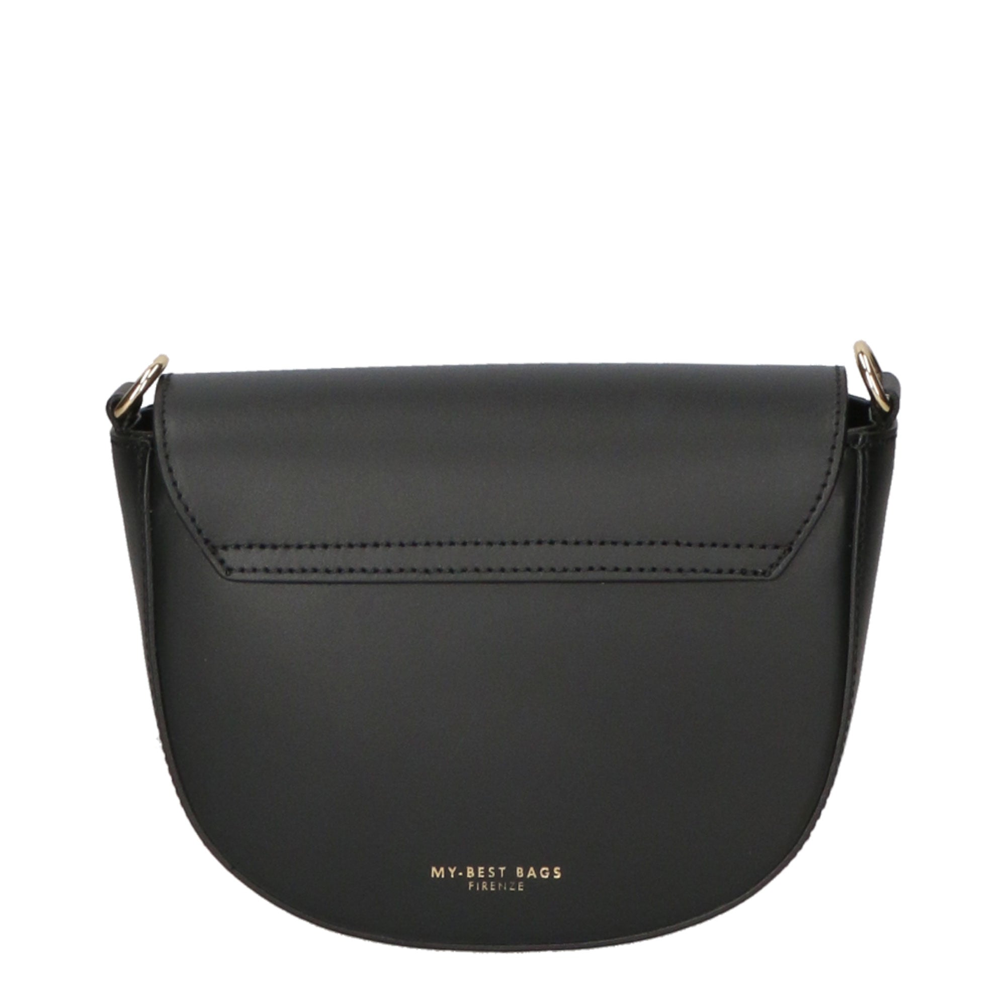 Borsa a tracolla da donna 100% pelle MYB-8009-FW-NERO My Best Bag