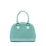 Borsa a mano da donna 100% Pvc FLAT XS BALL-VERDE ACQUA + SILVER Marc Ellis