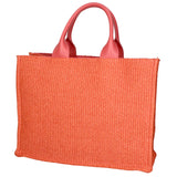 Borsa a mano da donna Misto pelle e tessuto MYB-05117-SS-524+S42 CORALLO My Best Bag