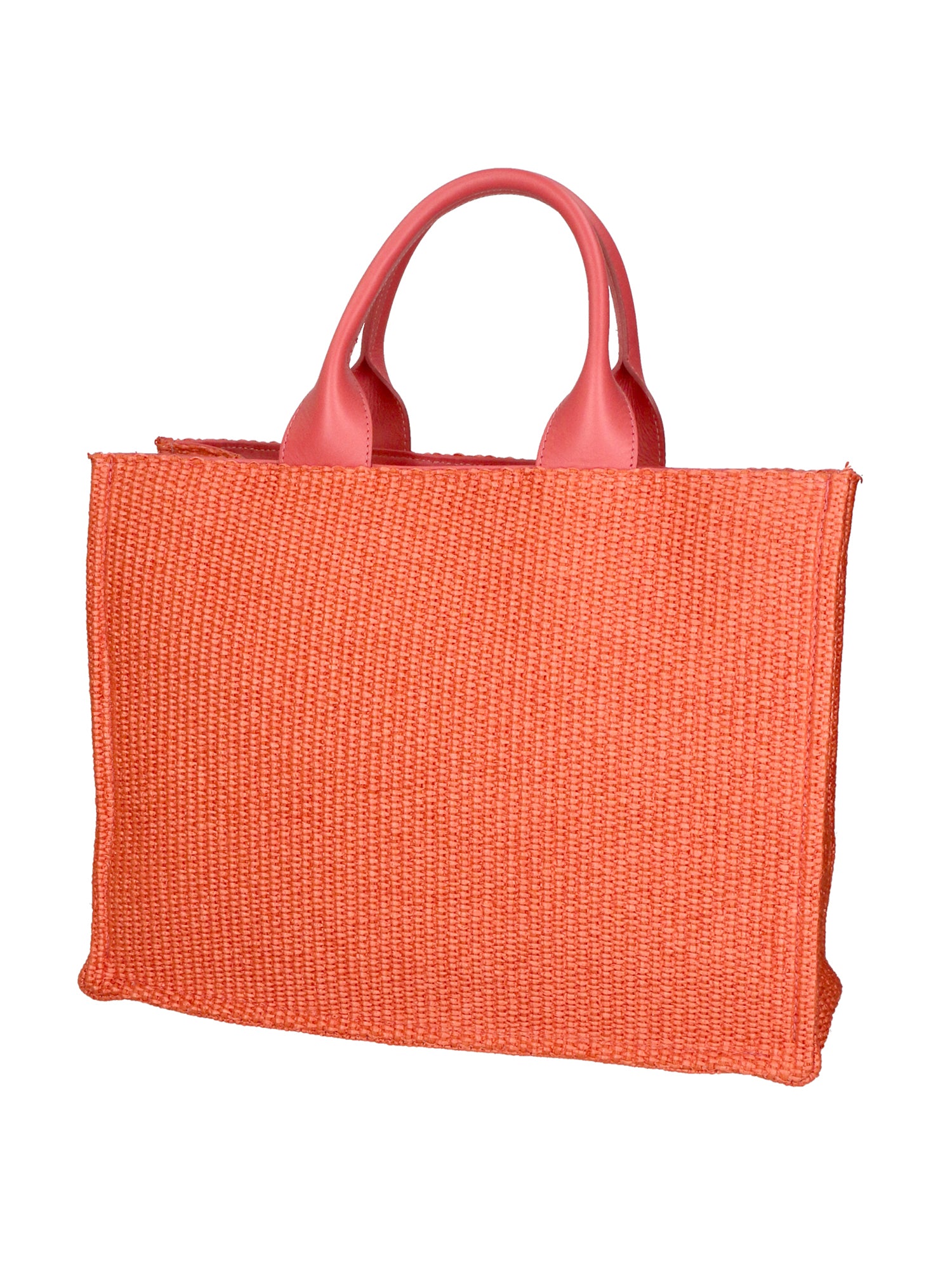 Borsa a mano da donna Misto pelle e tessuto MYB-05117-SS-524+S42 CORALLO My Best Bag