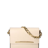Borsa a tracolla da donna Vera pelle ruga JR-W-1126RU-BONE-GOLD John Richmond