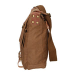 Milena Borsa a tracolla unisex Canvas e vera pelle ZG3009-FANGO TAUPE Gave Lux