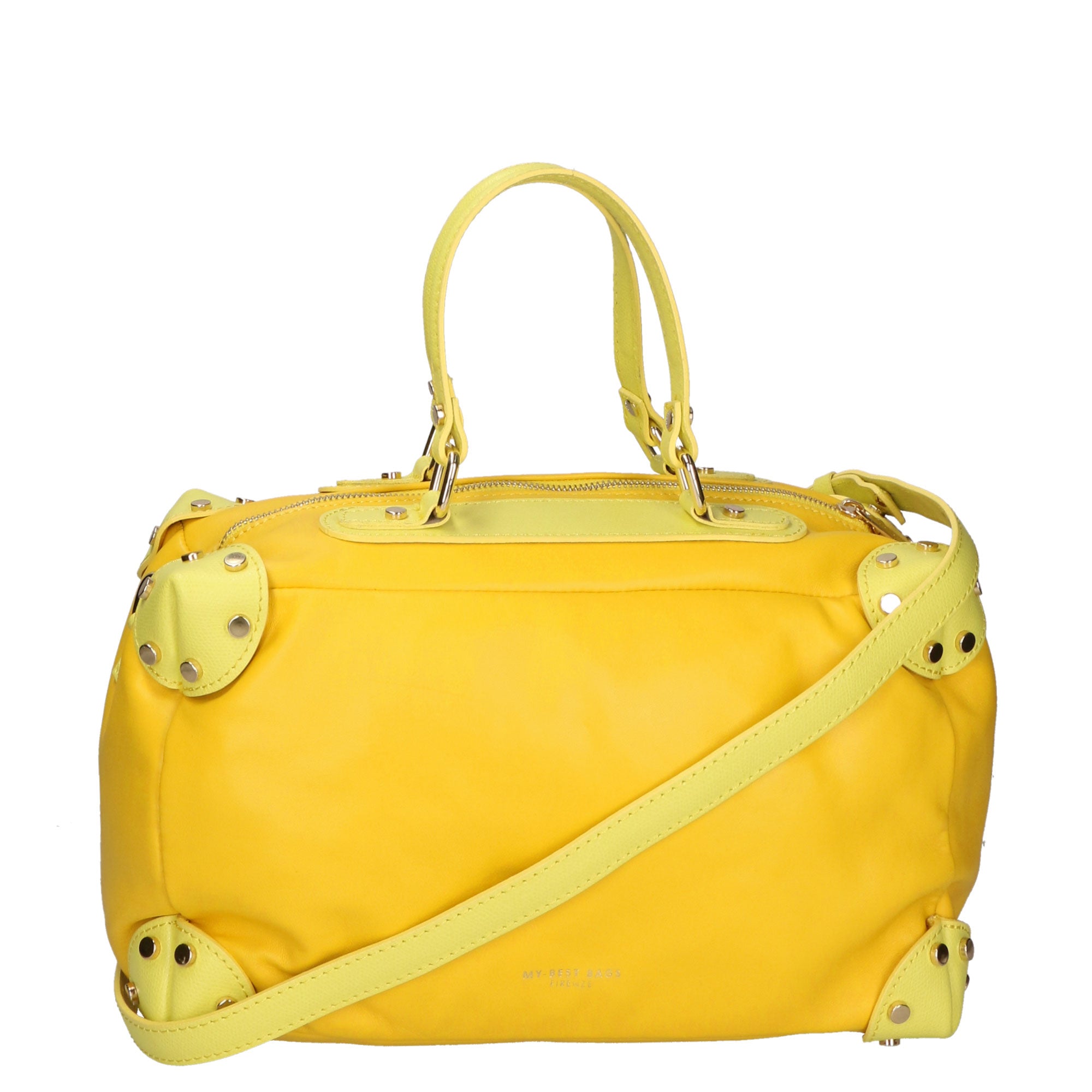 Borsa a mano da donna 100% pelle MYB-7014-SS-BANANA G1+P717 GIALLO My Best Bag