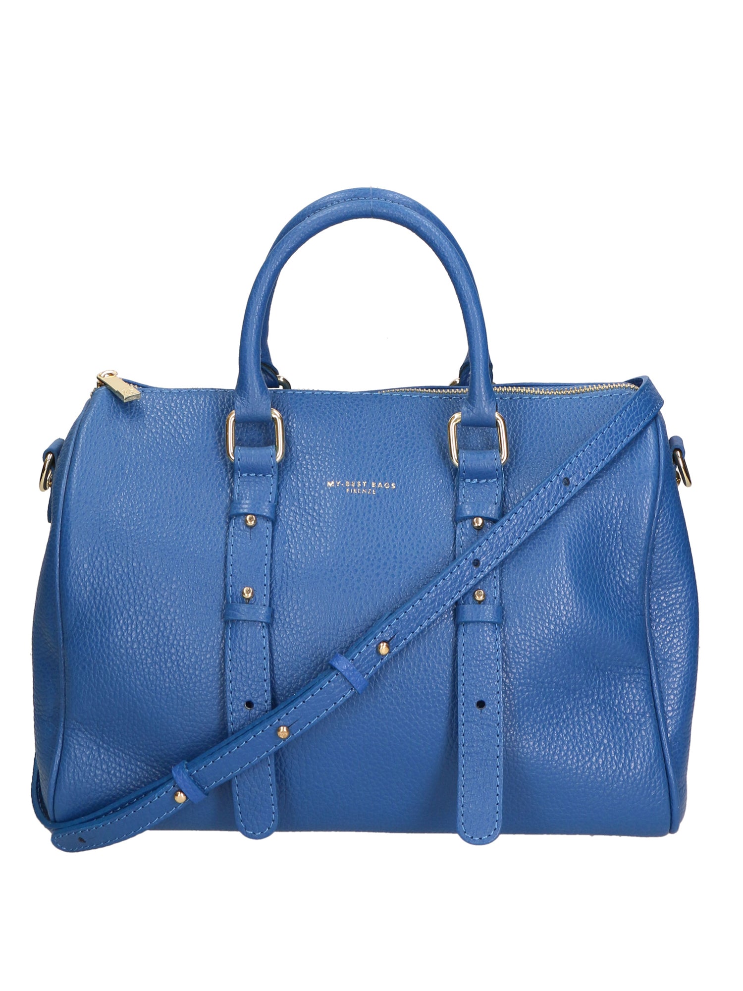 Borsa a mano da donna Vera pelle MYB-8022-FW-D24 BLU My Best Bag