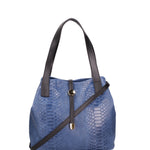 Clarissa Borsa a mano da donna Vera pelle 5276-012 BLU JEANS Gave Lux