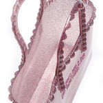 Borsa a mano da donna 100% Pvc FLAT GLAS S-FUXIA STRASS Marc Ellis