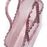 Borsa a mano da donna 100% Pvc FLAT GLAS S-FUXIA STRASS Marc Ellis