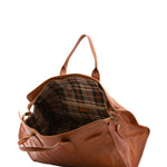 Borsa da viaggio unisex in vera pelle 100% cotone 4091-MIELE Alessia Firenze