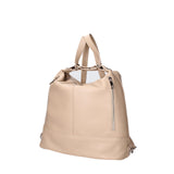 Anjelica women's shoulder bag convertible into a backpack in genuine leather, Made in Italy, 33x31x12 cm