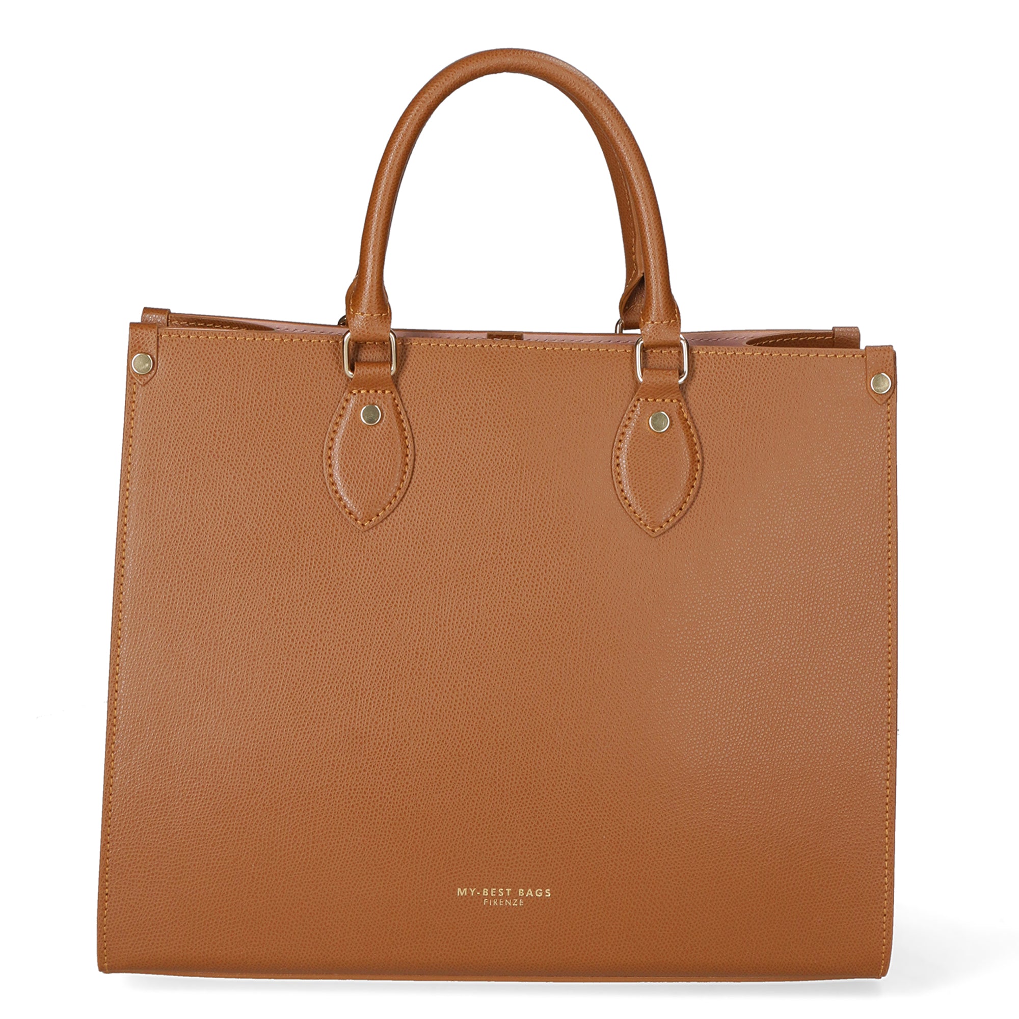 Borsa a mano da donna 100% pelle MYB-8028-FW-PL17 TABACCO My Best Bag