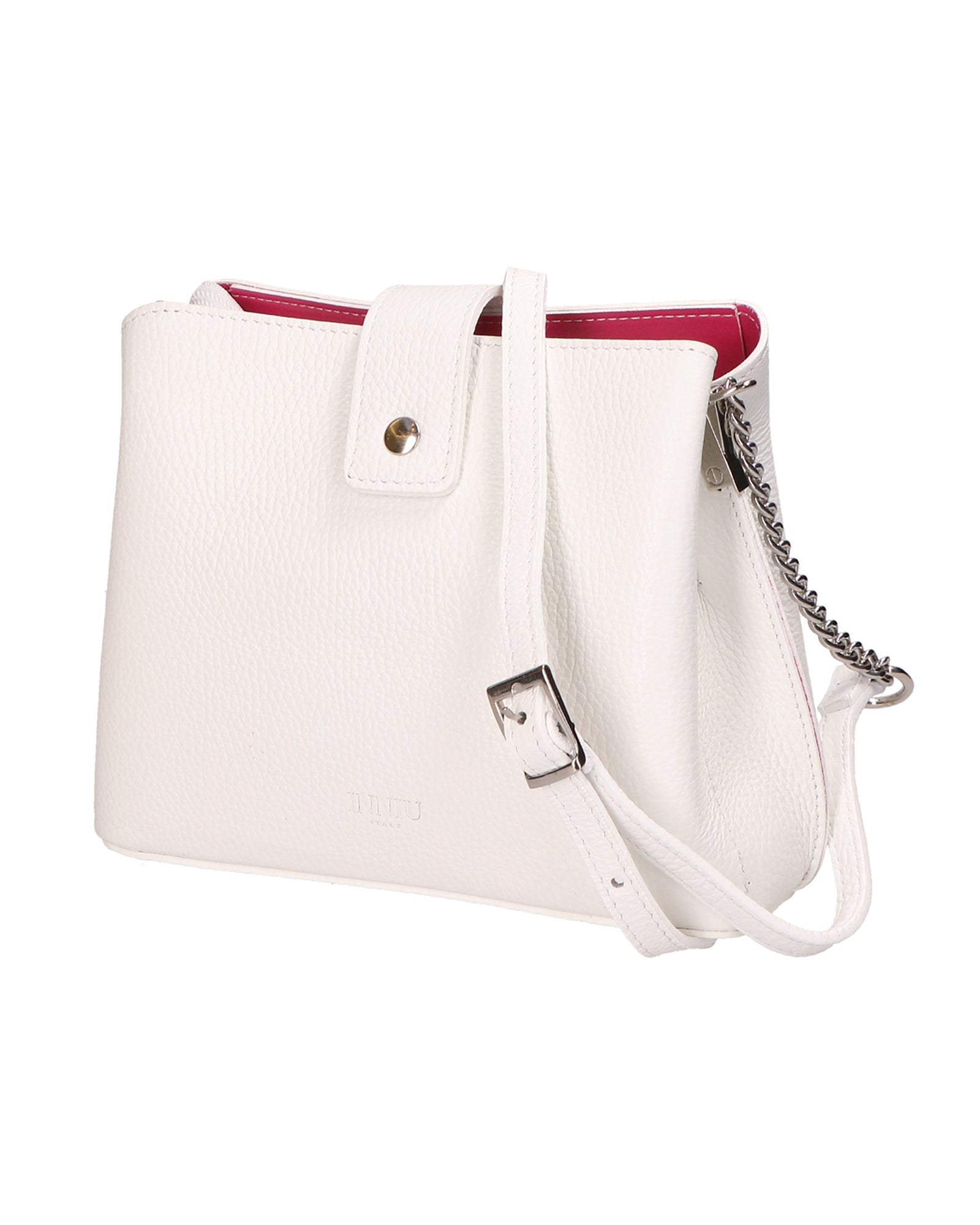 Eridana Borsa a tracolla da donna Vera pelle 1137-BIANCO Gave Lux