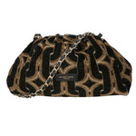 Borsa a tracolla da donna Velluto e pelle MYB-8018-FW-8 NERO My Best Bag