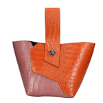 Ombretta Borsa a mano da donna Vera pelle 00643-C35+C73 ARANCIONE+MALVA Gave Lux