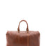 Borsa da viaggio unisex vera pelle 100% cotone 4546-MARRONE Alessia Firenze