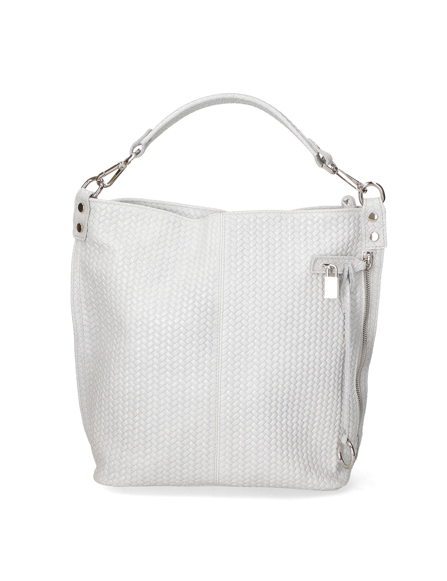 Elga Borsa a spalla da donna Vera pelle 80051-GRIGIO Gave Lux