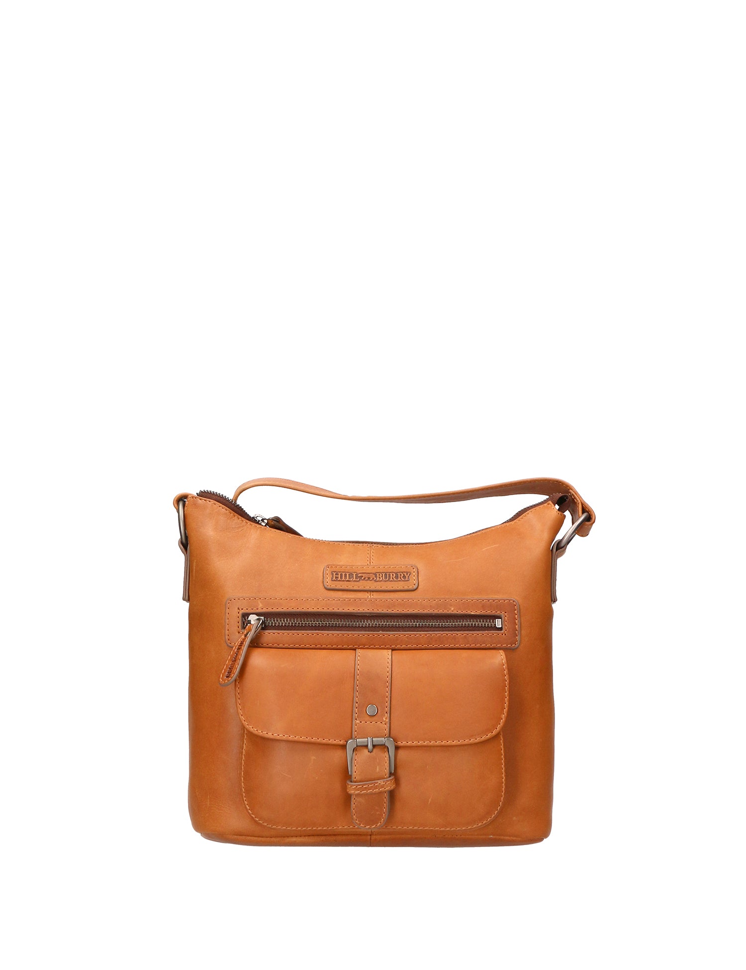Borsa a tracolla da uomo Vera pelle HILB-4090-CUOIO Hill Burry
