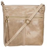 Carmen Borsa a tracolla da donna Vera pelle 10034-TAUPE Gave Lux