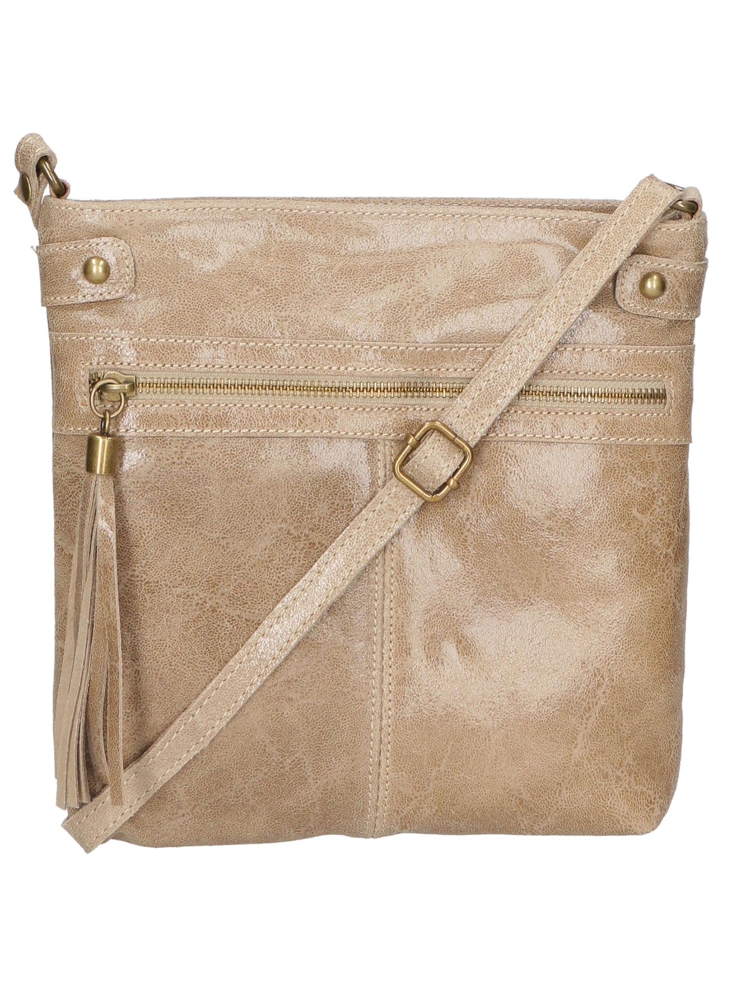 Carmen Borsa a tracolla da donna Vera pelle 10034-TAUPE Gave Lux