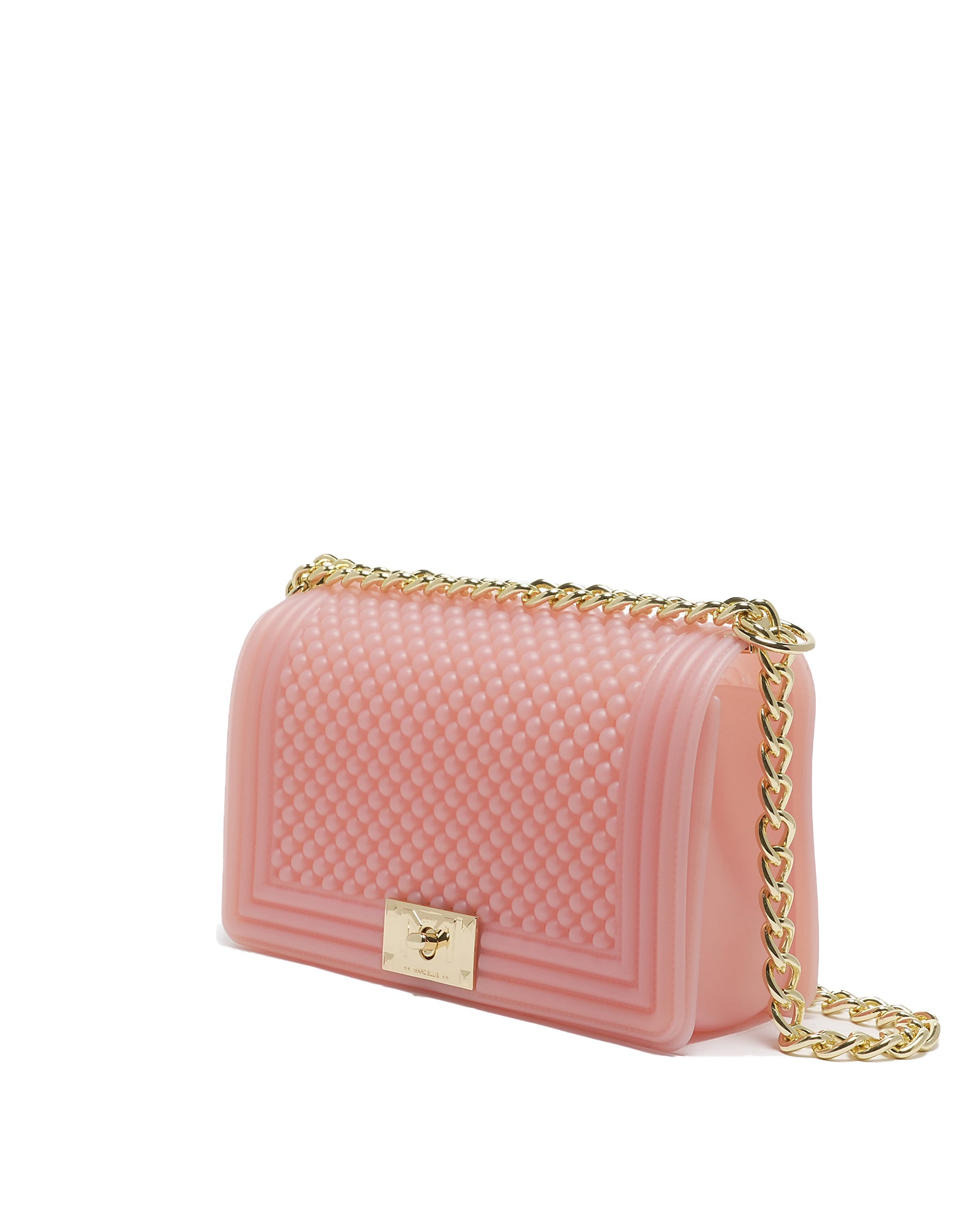 Borsa a mano da donna 100% Pvc FLAT M BALL-MAUVE + LIGHT GOLD Marc Ellis