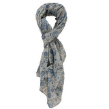 Serafina L1018-GRIGIO Foulard unisex in cotone e seta Gave Lux