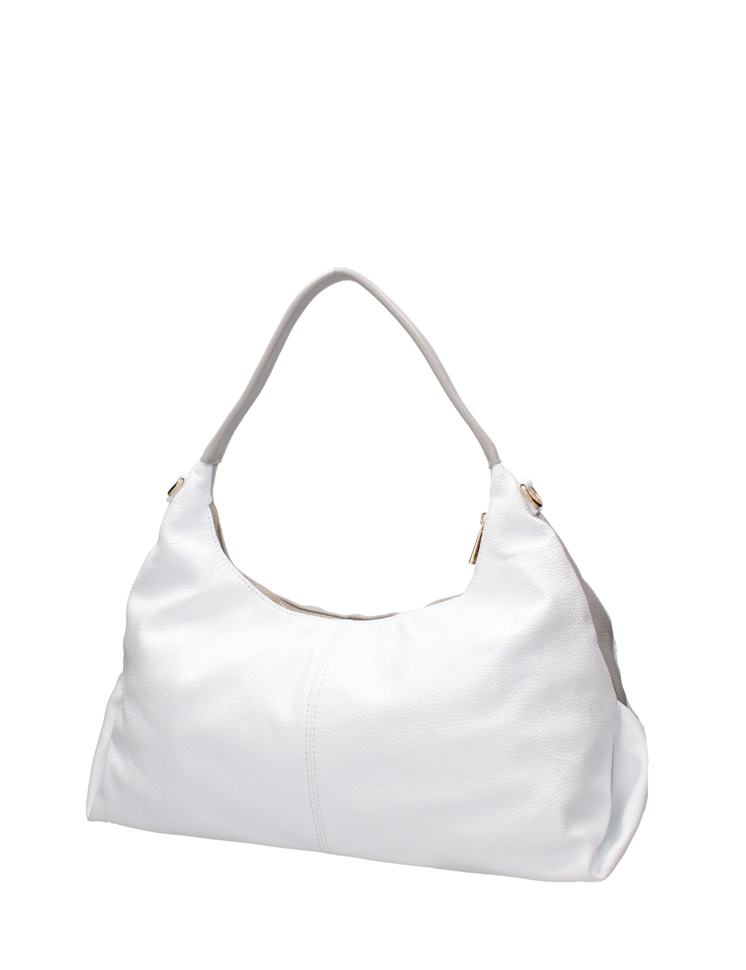 Borsa a spalla da donna Vera pelle 07233-D86 GRIGIO+BIANCO Roberta Rossi