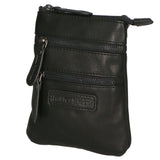 Borsa a tracolla da uomo 100% vera pelle HILB-3190-BLACK NERO Hill Burry