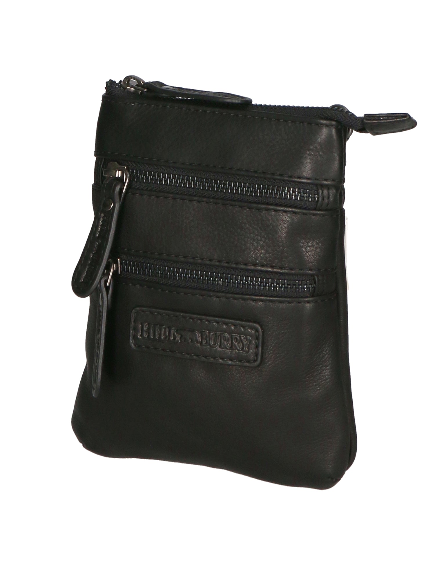 Borsa a tracolla da uomo 100% vera pelle HILB-3190-BLACK NERO Hill Burry