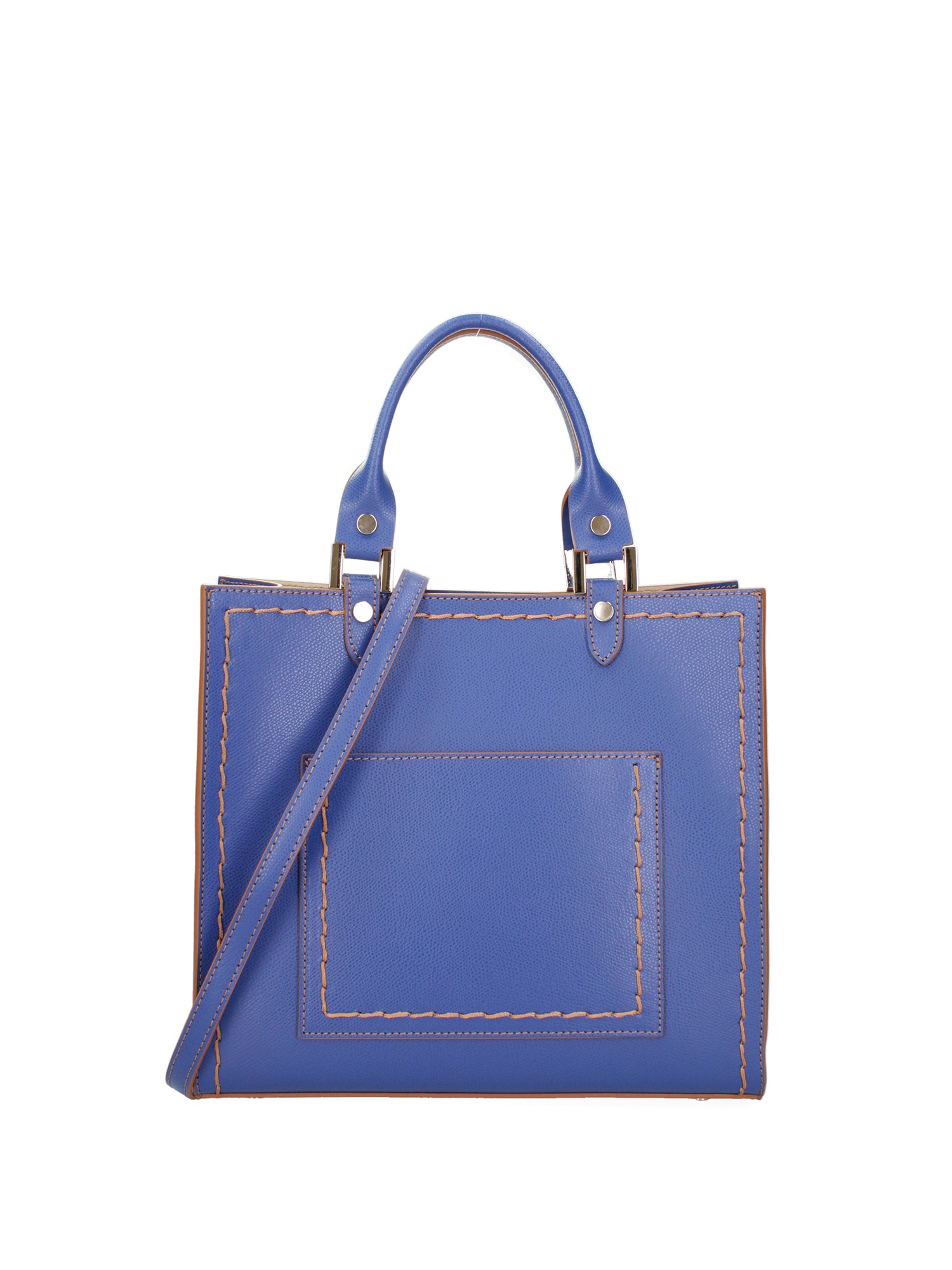 Borsa a mano da donna 100% vera pelle 07262-P 633 BLUETTE Roberta Rossi