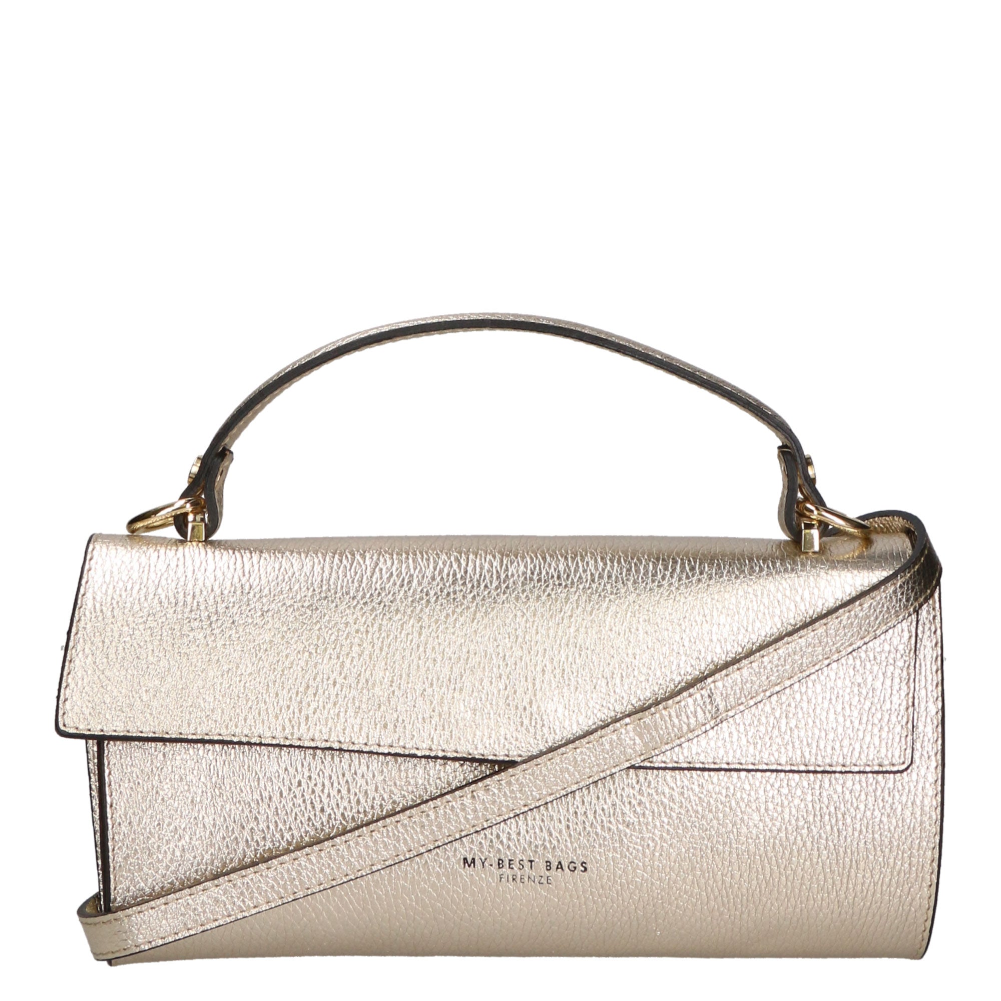 Borsa a mano da donna 100% vera pelle MYB-6035-FW-PLATINO My Best Bag