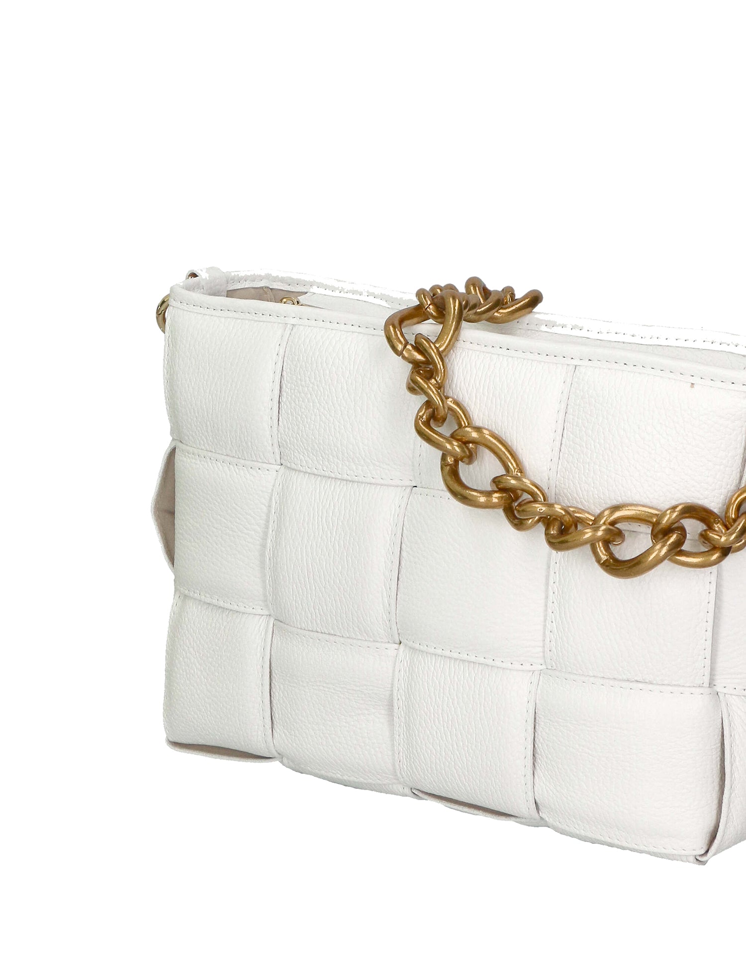 Agostina Borsa a mano da donna Vera pelle 04691-BIANCO WHITE Gave Lux