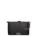 Borsa a mano da donna 100% Pvc FLAT-M 24-BLACK - SATIN CDF Marc Ellis