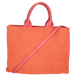 Borsa a mano da donna Misto pelle e tessuto MYB-05117-SS-524+S42 CORALLO My Best Bag