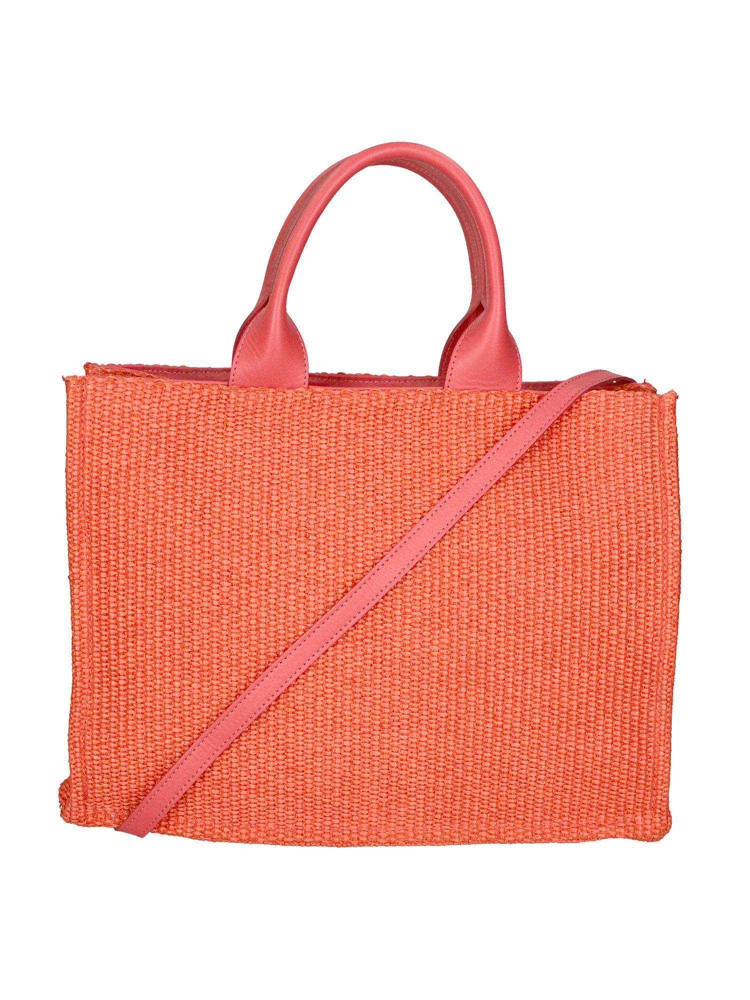 Borsa a mano da donna Misto pelle e tessuto MYB-05117-SS-524+S42 CORALLO My Best Bag