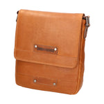 Borsa a tracolla uomo in vera pelle RFID HILB-3102-CUOIO Hill Burry