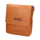 Borsa a tracolla uomo in vera pelle RFID HILB-3102-CUOIO Hill Burry