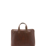 Borsa a mano unisex in vera pelle 100% cotone 4453-TESTA DI MORO Alessia Firenze