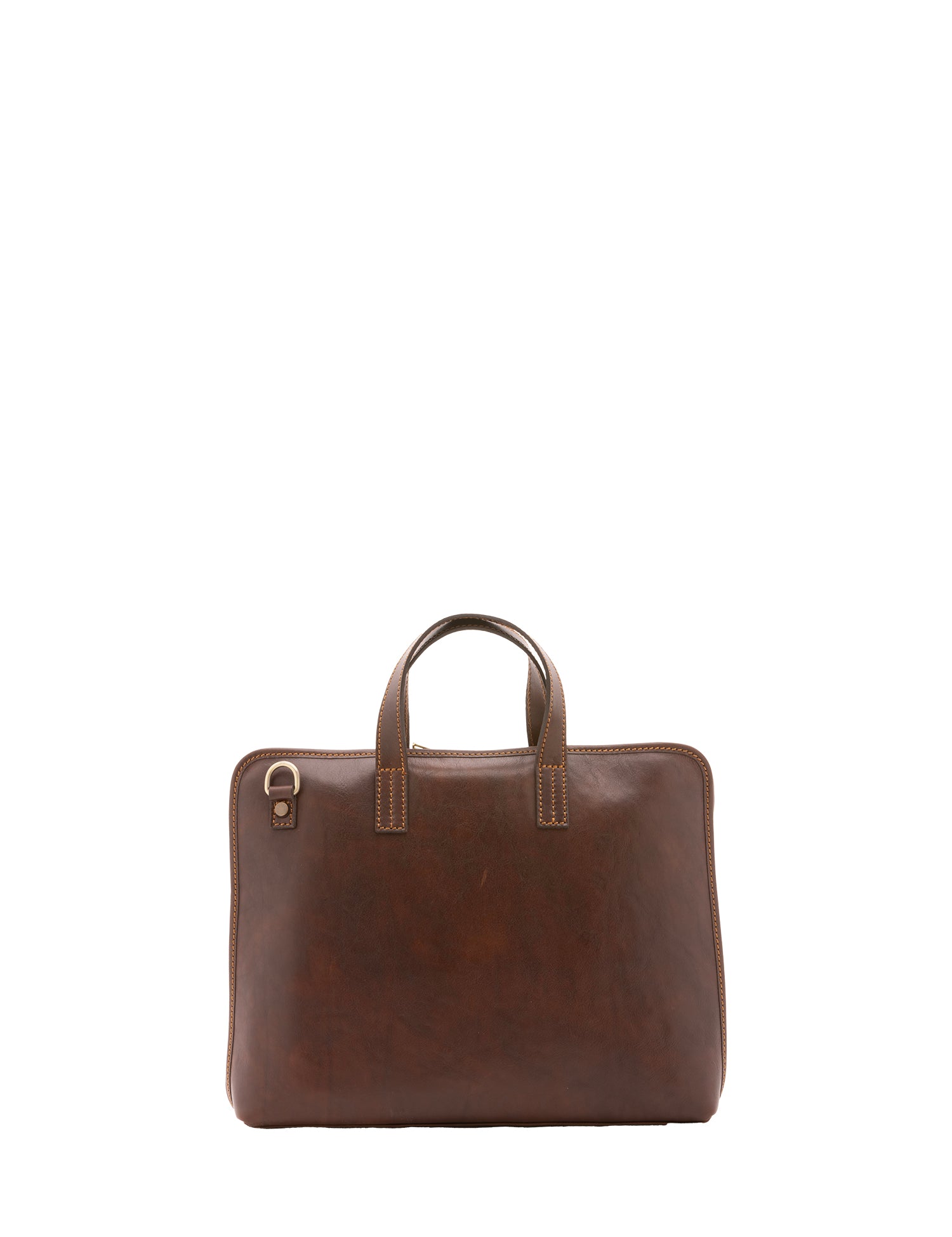Borsa a mano unisex in vera pelle 100% cotone 4453-TESTA DI MORO Alessia Firenze