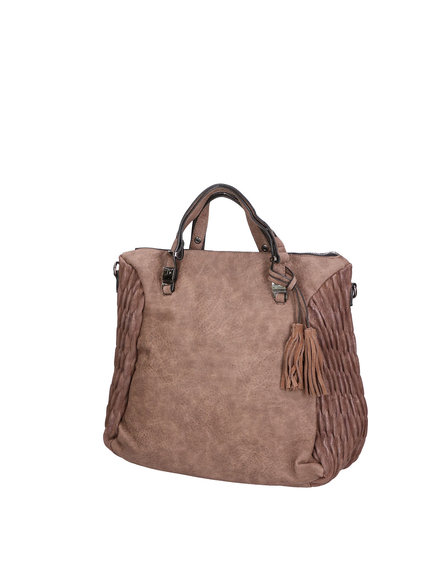 Zaffira Borsa a spalla da donna Misto nylon e pelle LK0264-FANGO Gave Lux