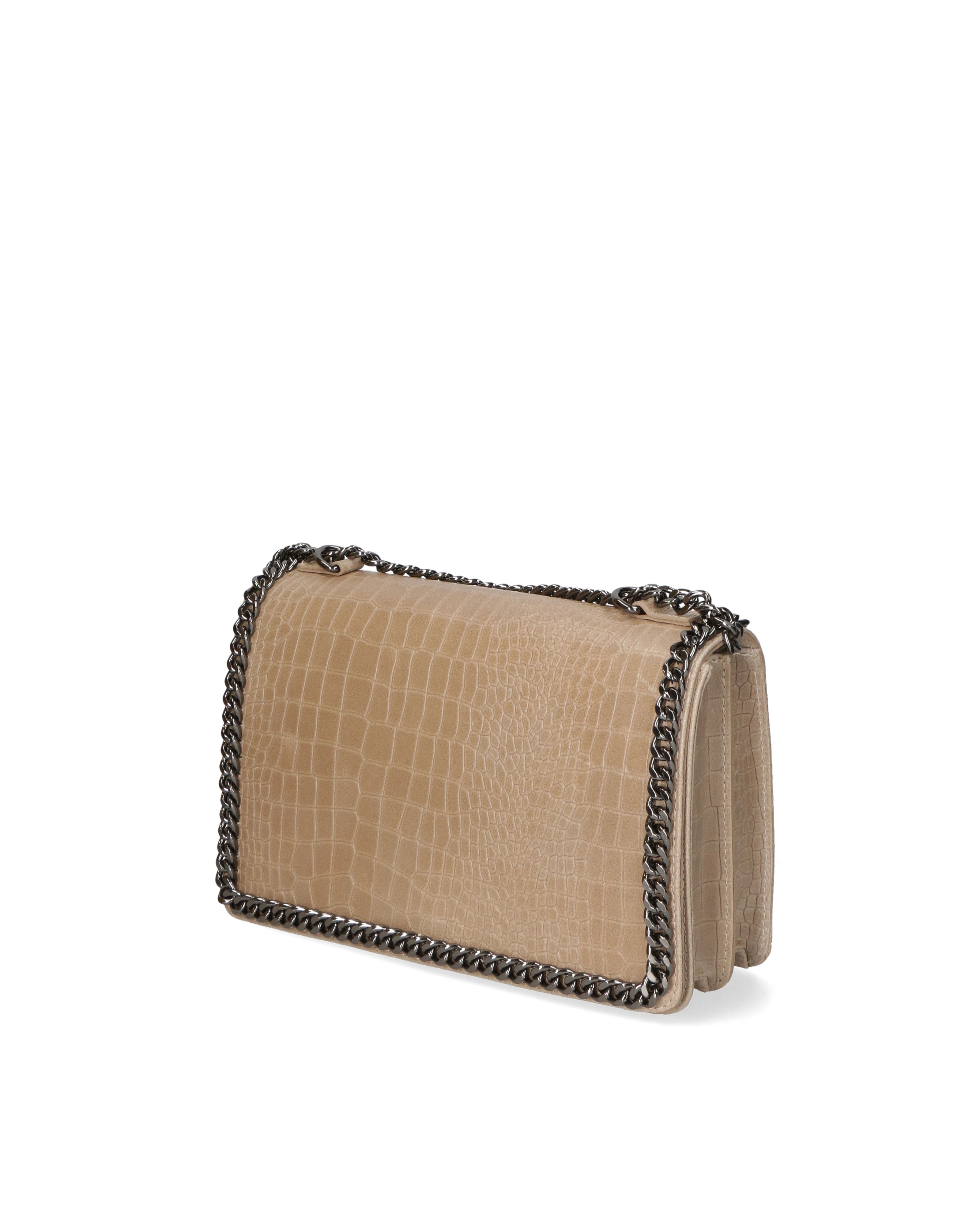 Crystalline Borsa a tracolla da donna Vera pelle 80066-TAUPE Gave Lux