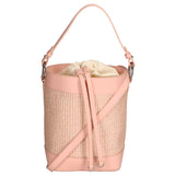 Borsa a secchiello da donna Misto pelle e tessuto MYB-05165-SS-506+S13 ROSA My Best Bag