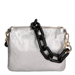 Borsa a tracolla da donna Vera pelle MYB-7024-SS-DL1 SILVER My Best Bag