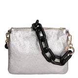 Borsa a tracolla da donna Vera pelle MYB-7024-SS-DL1 SILVER My Best Bag