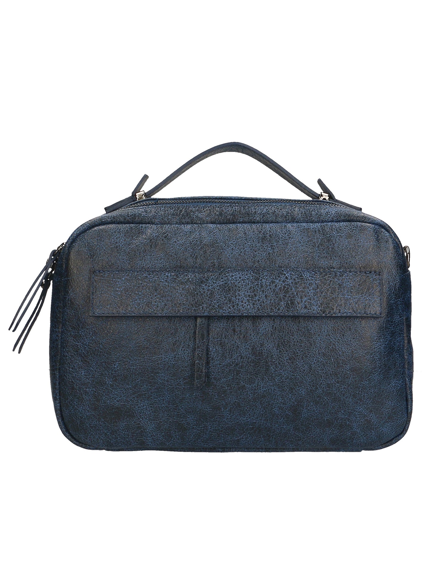 Vera Pelle 6542-BLU BLUE Borsa a mano unisex Modello Avelon Gave Lux
