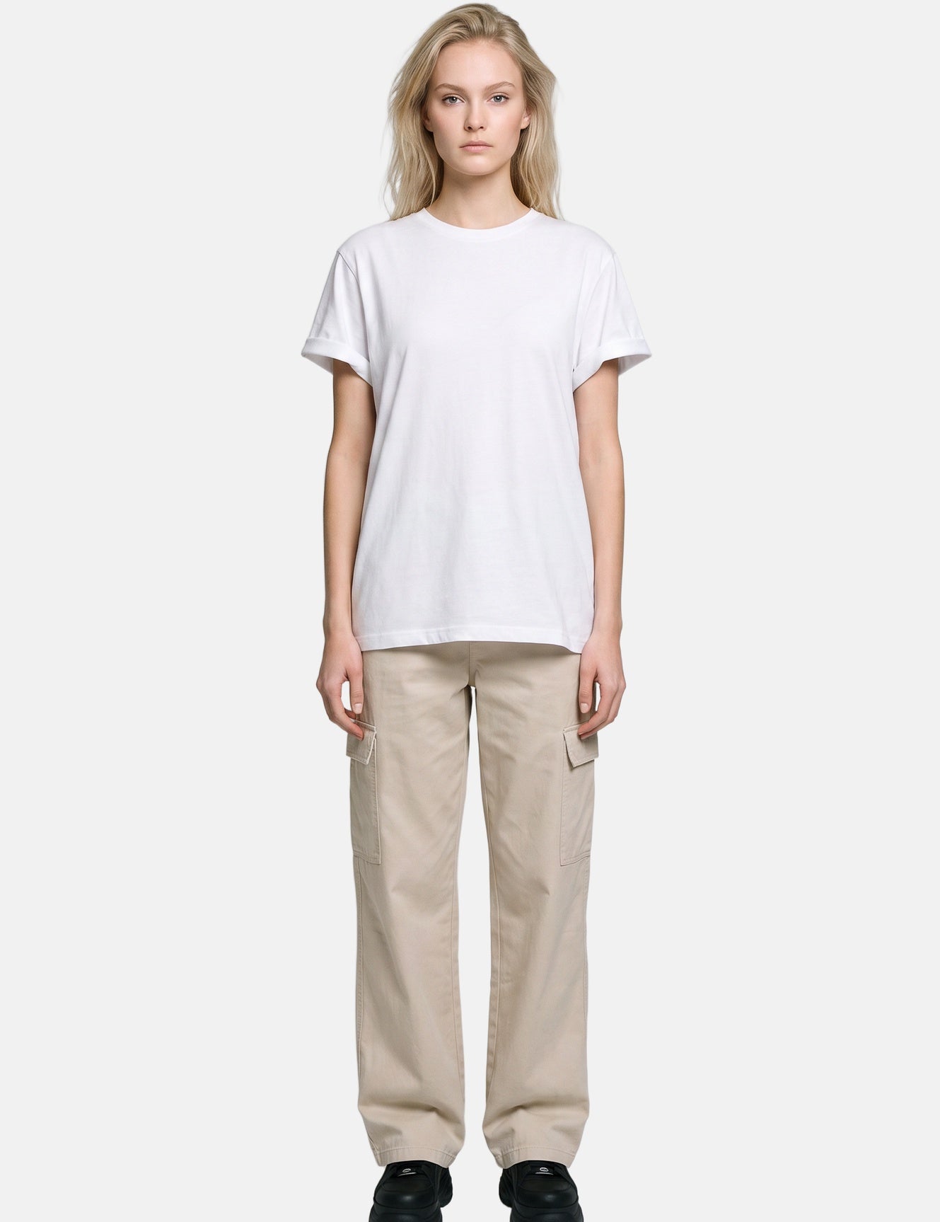 T-shirt in 84% Cotone 16% Elastan Bianco